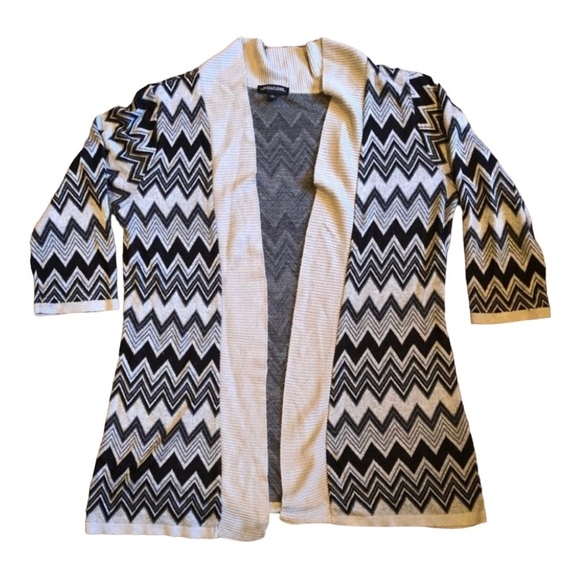 Notations Sweaters - Argyle Lightweight Cardigan